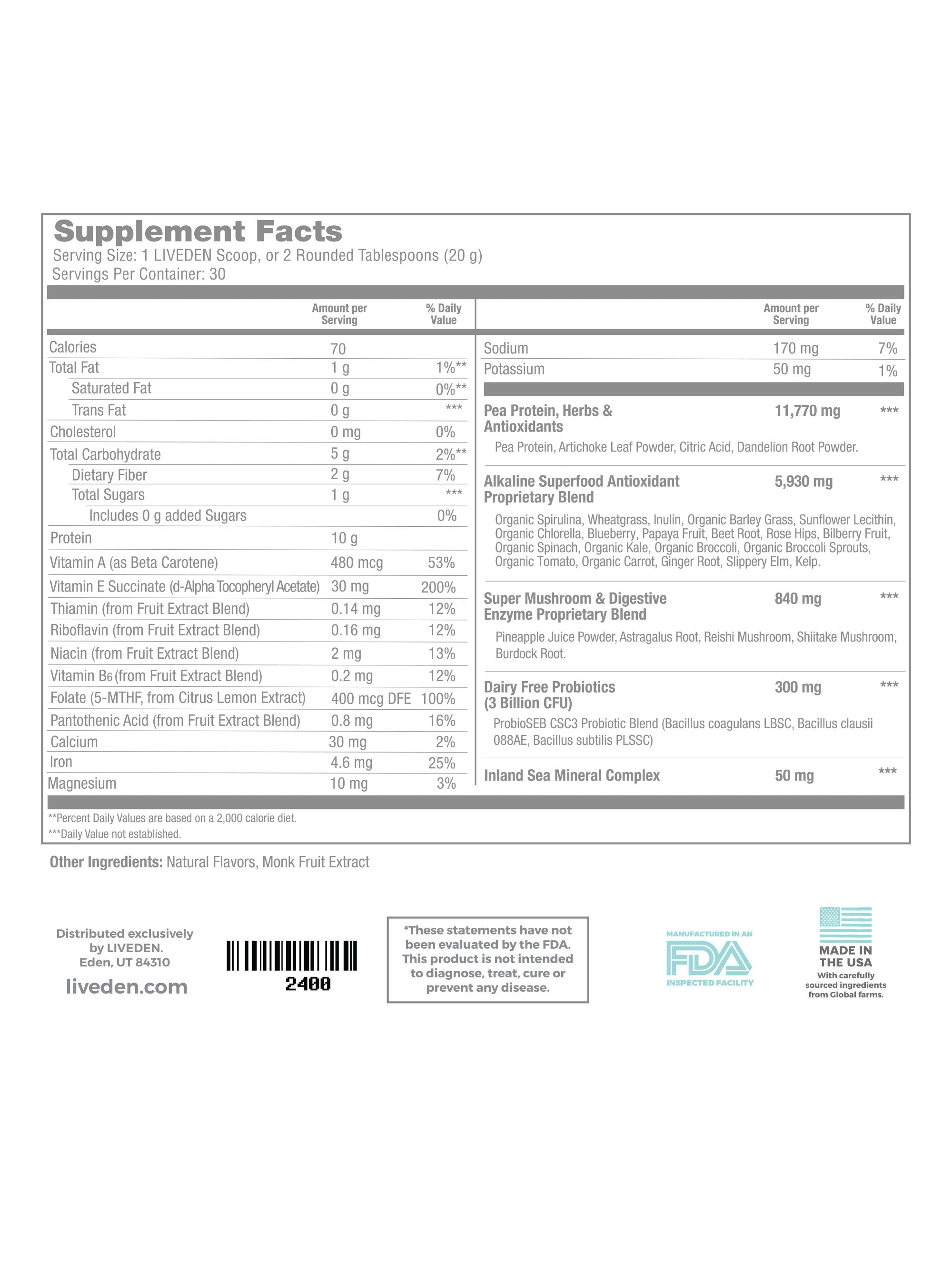 LIVEDEN BALANCE (30 Servings)